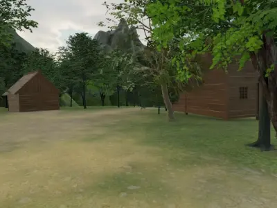 Fantasy Village By The River 3D model