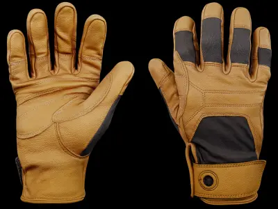 Tactical Gloves 029 Low-poly 3D model