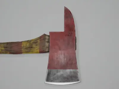 Old Fire Axe Low-poly 3D model