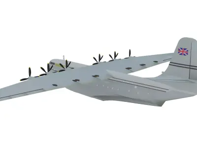 Saunders-Roe Princess Low-poly 3D model