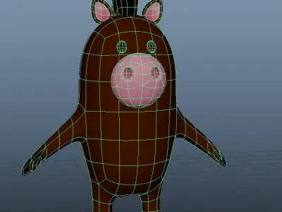 Donkey Stylized Low-poly 3D model