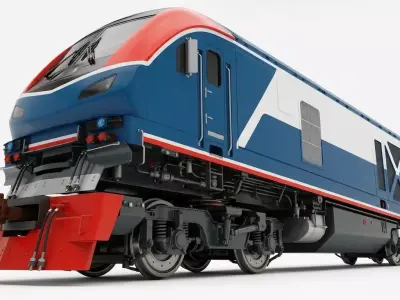 Modern Diesel Electric Locomotive 3D model