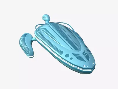 Alien Spaceship UFO H12 Cartoon - Sci Fi Spacecraft Design Low-poly 3D model