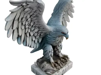 Majestic Eagle Statue 3D Model Low-poly 3D model