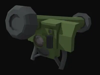 Javelin Missile Launcher Low Poly Low-poly 3D model