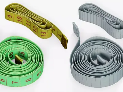 Tailor Measuring Tape Low-poly 3D model
