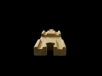 Anydrafts Wooden toys track 01 Low-poly 3D model