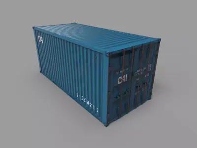 Container shipping Low-poly 3D model from CGTrader