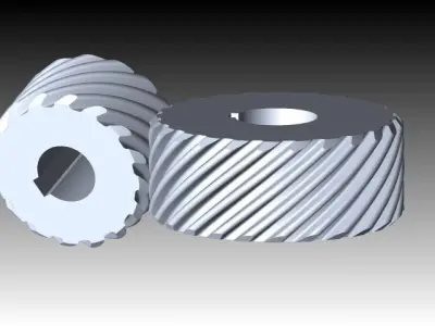 Spiral Gear Free 3D model