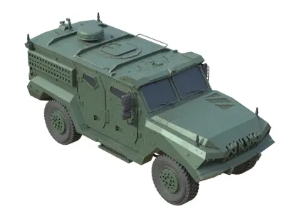 Patriot II Protected Mobility Vehicle  Low-poly 3D model