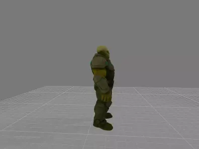 Alien Warrior Sci-Fi Armored Character 3D Model Free 3D model