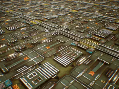 PBR Seamless Sci-Fi Texture 27 Low-poly 3D model