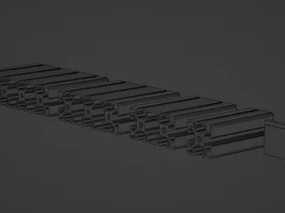 Aluminium Extrusion Profiles Series 40 40mm 3D model
