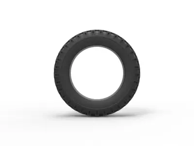 Military tire 6 Scale 1 to 10 3D print model