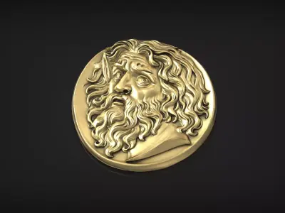 Ancient Greek Coin Stater of Panticapaeum Antique Replica 3D print model