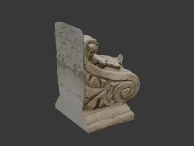 Antique Stone Corbel 3D Scan Low-poly 3D model