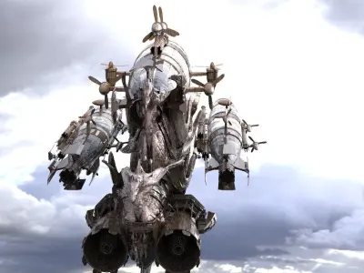 Sci-Fi airship future 1 3D model