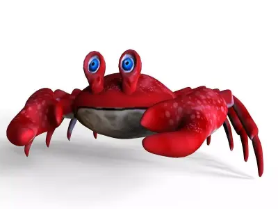 Crab Toon Low-poly 3D model