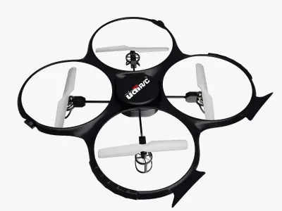 Drone Quadcopter UDI U818A Low-poly 3D model