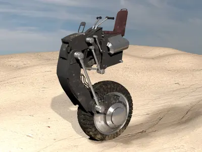 Steampunk motorcycle Free 3D model