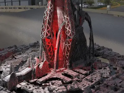Tribal advanced City Cathedral  3D model