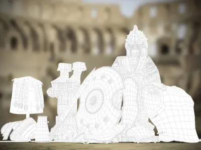 Roman Gladiator Armor Collection Low-poly 3D model