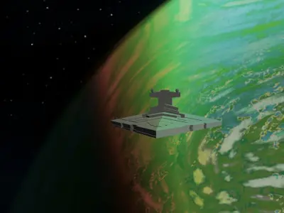 Low-Poly Star Destroyer 3D print model