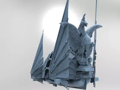 Great Khan Dragontail ship 3D model