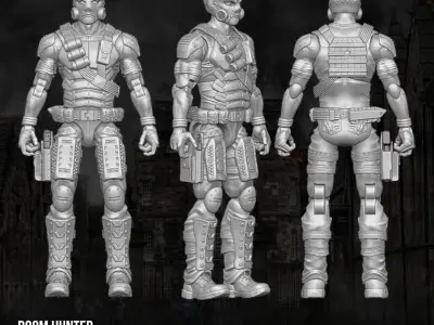 Doom Hunter Donman art Original 3D printable full action figure 3D print model