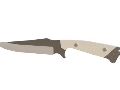 Combat Knife Low-poly 3D model 14