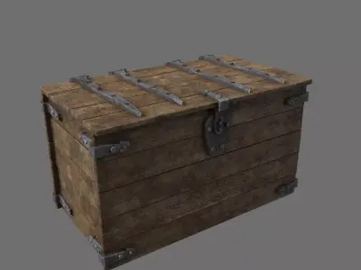 medieval Chest Low-poly 3D model purchase