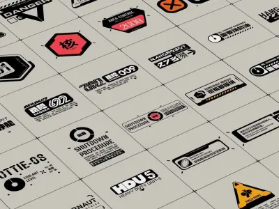 Utilitarian Mech-Tank Decals Texture