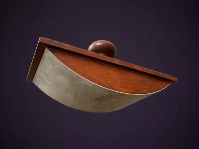 Vintage Ink Blotter with Stand Low-poly 3D model