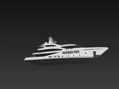 Modern Luxury Super Mega Yacht 3D print model