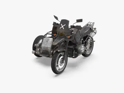 PubG Motorcycle Low-poly 3D model