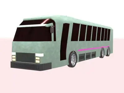 Bus 3D low-Poly Model Low-poly 3D model
