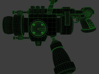 Sci-Fi Gun High-Poly 3D Model 3D model