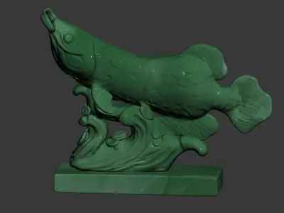 Jade fish 3D model