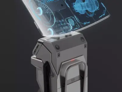 FREE SCI-FI Terminal Free 3D model