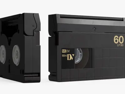 Compact MiniDV Tape 3D model