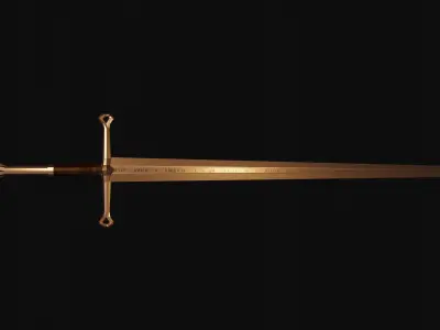 The shards of Narsil and Anduril from The Lord of the Rings 3D model