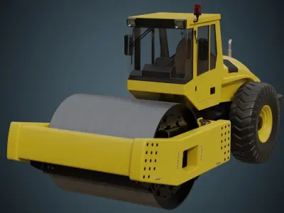 Compactor 1A Low-poly 3D model