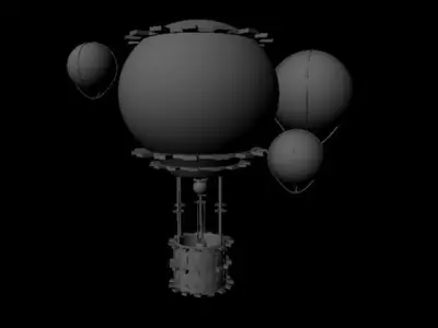 hot air balloon 3D model 28