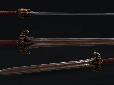 Medieval Sword  Low-poly 3D model