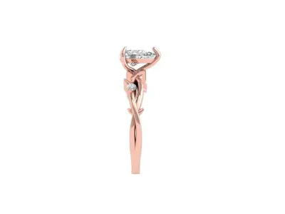 Pear Art Deco Ring 3D print model 5
