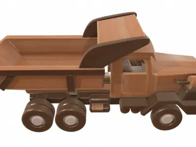Truck wooden 3 3D model