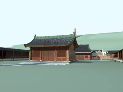 Chinese Style Architecture 3D model 5