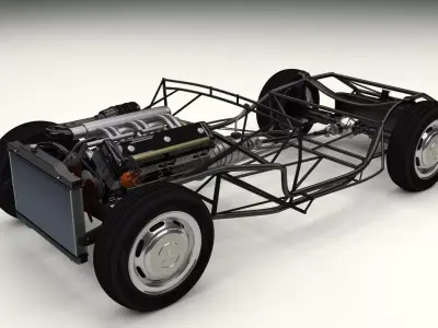 Mercedes 300SL Roadster Chassis 3D model