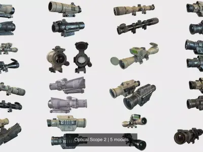 Optical Scope 2 3D Model Pack