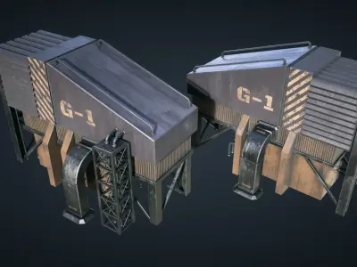 Mars KitBash - Generator Low-poly 3D model
